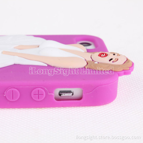 Sexy Girl marilyn monroe silicone case for iphone 5